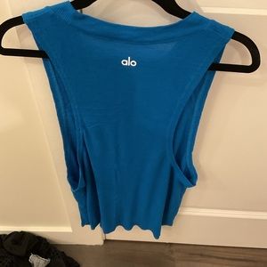 Alo dark blue open side tank